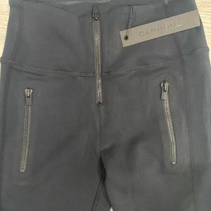 Carbon38 REVERSE NEOPRENE ZIP PANTS w/zippers